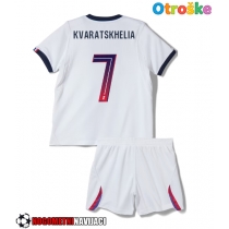Otroške Nogometnih dresov Paris Saint-Germain Khvicha Kvaratskhelia #7 Gostujoči 2026-27 Kratki rokavi (+ hlače)